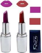 OUR BEAUTY Multicolor Creamy Matte Moisturising Lipstick Ks26 (Set Of 2)