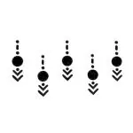 Comet Busters Black Traditional Bindi For Women