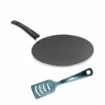 PANBERRY Non Stick Aluminum Roti/Chapati/Paratha Concave Tawa LPG Stove Compatible Tawa (25 cm, Red)