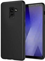 XOVO Back Cover for Samsung Galaxy A8 Plus (Black, Dual Protection, Silicon)