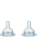 Naughty Kidz Clear Silicone Wide Neck Nipple Pack of 2