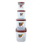 Salvani Storeking plastic airtight container set of 4 (10000 ml,7500 ml,5000 ml, 3500 ml)
