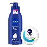 Nivea Winter Essential Body Lotion 400ml and Soft 100ml Combo