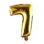 Party Midlinkerz Plastic 17 inch Golden Seven Number Foil Toy Balloon