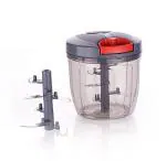 Zebics Big Quick Chopper Container 2 in 1 Jumbo Vegetable Chopper, Cutter with Storage Lid for Kitchen- 6 SS Blades (950Ml)