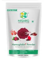 NISARG ORGANIC FARM Hemoglobin+ Powder I 100% Natural & Homemade I Improves Heart Health and Blood Pressure I Ideal for Sensitive Stomachs - Non-Constipating | Red Blood Cell Supplement (100 gm)