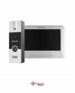 Hikvision VDP DS-KIS202T Video-Intercom-Four-Wire-Analog-Bundle Analog Kit for Office or House only one Call Button Video Door Phone (Grey/White)