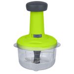 Home Puff 550ml Hand Press Fruits and Vegetable Push Chopper cutter, 3 Stainless Steel Blades