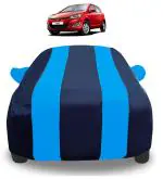 Auto Hub Car Cover Compatible with Hyundai i20 Old with Mirror Pockets, Triple Stitched, Navy, Blue, Water Resistant Car Body Cover