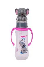 Adore Woah! Character Hood Baby Feeding Bottle- BIS Certified -Anti-Colic -Narrow Neck-250 ml (Grey)