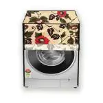 HIZING Waterproof washing machine cover Front Load & Fully Automatic Suitable For 6 kg, 6.2 kg, 6.5 kg (61 x 86 x 53 cms) Floral Beige print