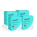 Sparkle Biodegradable & Compostable Bamboo Sanitary Pads for Women - 28 Pads (Pack of 4), Size - Large || Plastic-Free || Unscented || Zero Toxins || Rash-Free || Super Soft Comfortable Top Layer