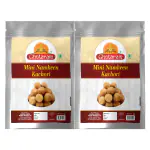 Ghotaram Chhoti Gol Kachori Masala Kachori Mini Kachori Namkeen Bachcha Kachaudee Small Kachauri Snacks for Foodie Indian | Freshly prepared crispy, Yummy Healthy & Hygienic-150g*2Pack