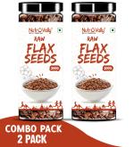 NutroVally Raw Flax Seeds 200gm | Rich in Omega 3 & Fiber | Alsi Seeds 200g+200g (Pack 2)