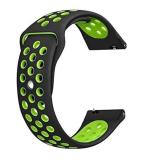 LIDDU Silicone Smart Watch Strap for Boat Flash, Boat Blaze and Boat Primia (Black and Green)