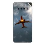 GADGETSWRAP Printed Vinyl Skin Sticker for Samsung Galaxy S10 Plus - Plane From Low Angle