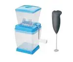 BLUE WONDER Vegetables Plastic Onion Chopper With Stainless Steel Coffee Beater and (Multicolour, Pack of 2)