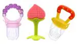 Manan Shopee Kids Multicolor Fruit Shape Teether (Pack Of 3)