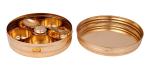 Shiv Shakti Arts Pure Brass Masala Dani(Spice) Box / Dabba / Organiser Set with 7 Containers & Spoon