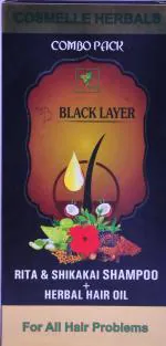 Black Layer Rita & Shikakai Shampoo and Herbal Hair Oil 100ml +100ml