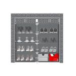 Octavic 10 Layer Collapsible Shoe Rack Stand With Printed Cover Metal Collapsible Shoe Stand 2 GREY