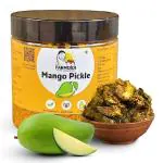 FarmDidi | Mango Pickle 350G | No Preservatives | Low-Oil | Tangy & Salty | Aam Ka Achar Homemade By Village Women | Traditional Recipe | Organically Processed | Long Sized Mango Pieces
