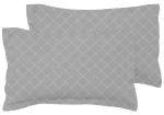 Bsb Home Latest & Style Solid Embossing Pillow Cover-28* 18 Inch-Grey