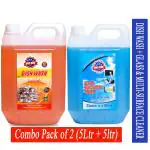 DOC HIM Dishwash Orange 5 Ltr + Glass & Multi-Surface Cleaner 5 Ltr