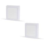 D'Mak Surface Mounted LED Light for Ceiling, 8-Watt Panel Light Warm White Light Square Pack of 2