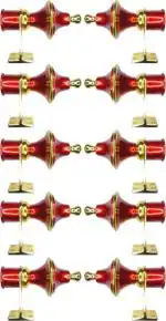 Sun Shield Maroon, Gold Curtain Knobs Metal (Pack of 10)