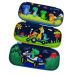 SAMVARDHAN 3D Cover Pencil Case with Compartments, Pencil Pouch Box for Girls, School Supply Organizer for Kids Students, Stationery Box (1 Unit) (Dino)