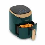 Hestia Appliances, 1200W, 4L Nutri-Wave Digital Air Fryer| Aero Smart Technology| Presets for Indian cooking | Baking Pan+Recipe Book+Manual | Dark Green
