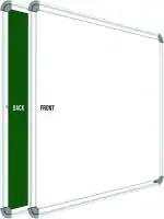 YAJNAS 2x2 feet White Board, One Side White Board Marker and Reverse Side Green Chalk Board Surface,(Pack Of 1) Design Name 15 Green, White board (600 mm x 600 mm)