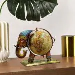 CraftVatika Home And Office Decorative Metal Elephant Table Top Showpiece