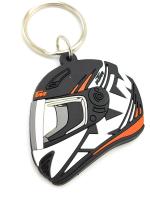 JDO Multicolor Rubber KTM Double Sided Helmet Shape Keychain