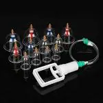 GLORIAL STAR Hijama Cups Nese Cupping Kit Pull Out a Vacuum Apparatus Therapy Relax Massages Curve Suction Pumps Body Suction Pumps Bank Tank Set(Set of 12)