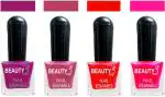 OUR Beauty Multicolor High Quality Quick Dry Long Lasting Hd Colors Nail Polish Pcs Vc79, 32 ml (Set Of 4)