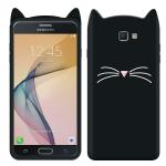 Lejaao Samsug Galaxy J7 Prime Black Silicone Mobile Back Cover