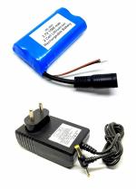 InventoSales 1Pcs 3.7V 1500mAh Polymer Lithium ion Li-ion Battery 2 Cell with 5V 2A Adaptor Charger for DIY