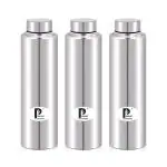 PIQUANT KITCHENWARE Fridge Water Bottle for Office/Gym/School/Collage 1000 ml Bottle Pack of 3 pcs