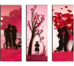 Arny Decore modern painting set of 03 VELANTINE LOVE Painting Digital Reprint 12 inch x 18 inch Painting (With Frame, Pack of 3)