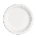 Vinishq Disposable 9 Inch Round Plates 100% Natural, Biodegradable, Compostable, Ecofriendly, Safe & Hygienic Disposable (Pack of 50 Plates)