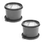 Oliveware Benny Microwave Containers with Lid | Stainless Steel to Store Food in Plastic Free Container | Home & Office Use (Black, Set of 2 - 600ml)