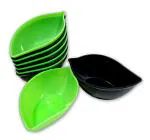 Inpro Stylish Small Leaf Shape Plastic Bowls in 6 Green & 6 Black Color for Snacks-Serving Bowl-designer bowl-kitchen crockery for parties Set of 6 Green & 6 Black Snacks Plastic Bowls (Set of 12 Bowls).