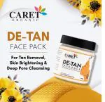 Caret Organic De-Tan Face Pack With Yogurt & Niacinamide For Tan Removal Paraben Free (100G)