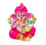 Atut Pink Polyvinyl Chloride Ganesh Murti, 16.5 Cm