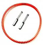 ZENITH Motor Belt and Carbon (Orange) Domestic Machine for Mini Motor (SV Motor Belt and Carbon Orange, 1) Orange Nylon Round Sewing Belt