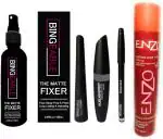 BINGEABLE...ENJOY THE DIFFERENCE Fixer And Eyeliner Mascara Eyebrow Pencil With Enzo Professional Hair Spray (Set Of 5)
