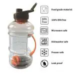 Shopeleven Protein Shaker Bottle 100% BPA-Free Leak Proof Non-Slip Mix Mixer Ball Half Gallon Water Bottle Set Freezer Safe BPA Free Plastic 1.5L Gym Bottle