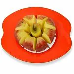DeoDap Apple Cutter Stainless Steel Blades Fruit Slicer | Heavy Plastic Fruit Slicer 8 Blade